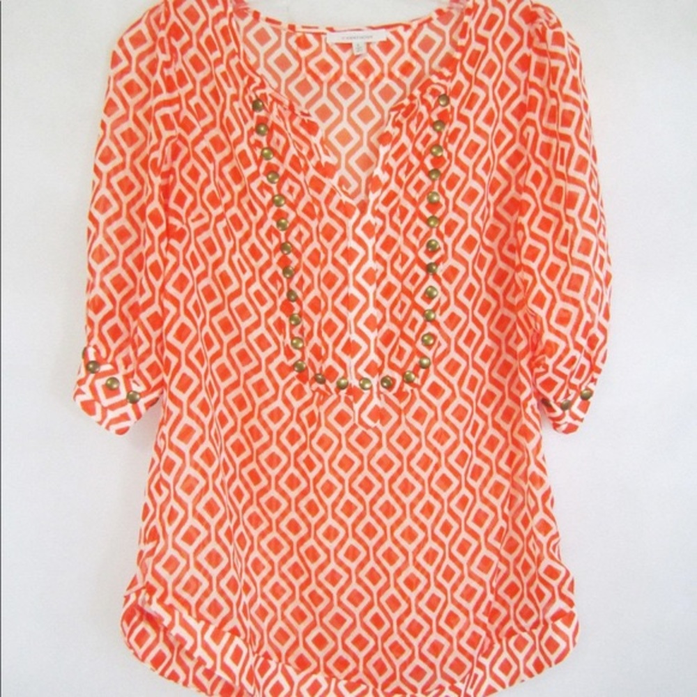 41 Hawthorne Geometric Print Top